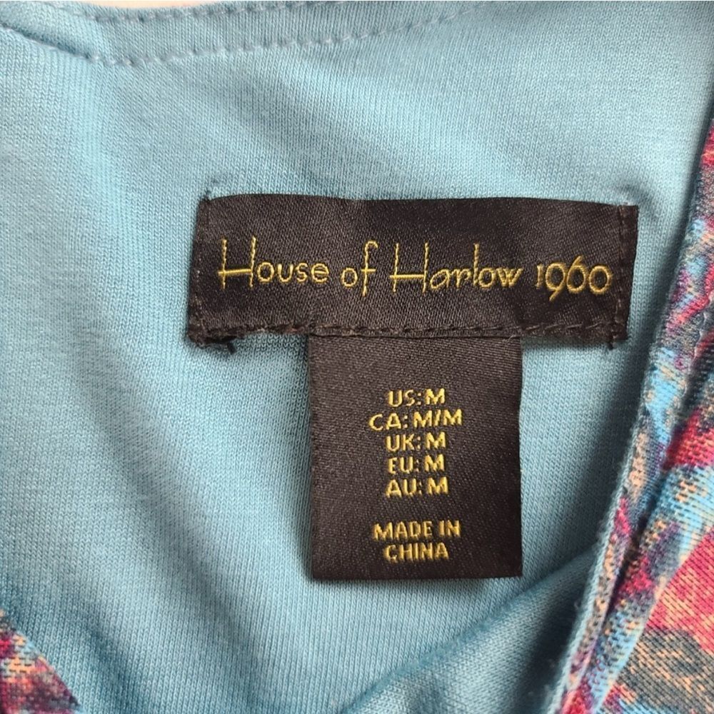 House of Harlow 1960 - Floral Pink and Blue Midi Tank Dress - Picture 6 of 14